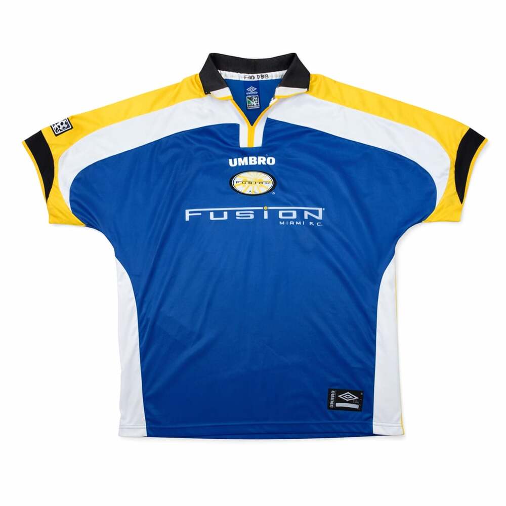 Vintage 1998-1999 Miami Fusion MLS Carlos Valderrama #10 Home Jersey XL